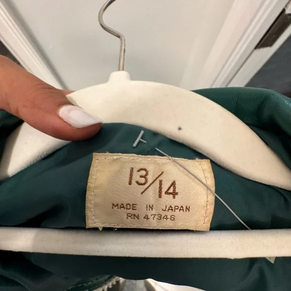 Vintage high quality faux leather in green size Medium Japanese made. - Picture 9 of 12